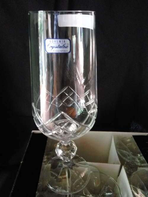 Bohemian Crystal Pilsner Glasses